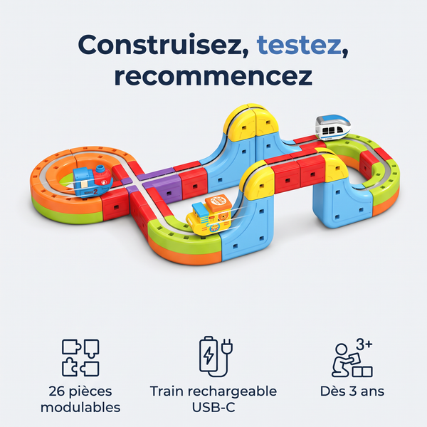 Circuit De Train Modulable, 26 Pièces — Lovendi 1