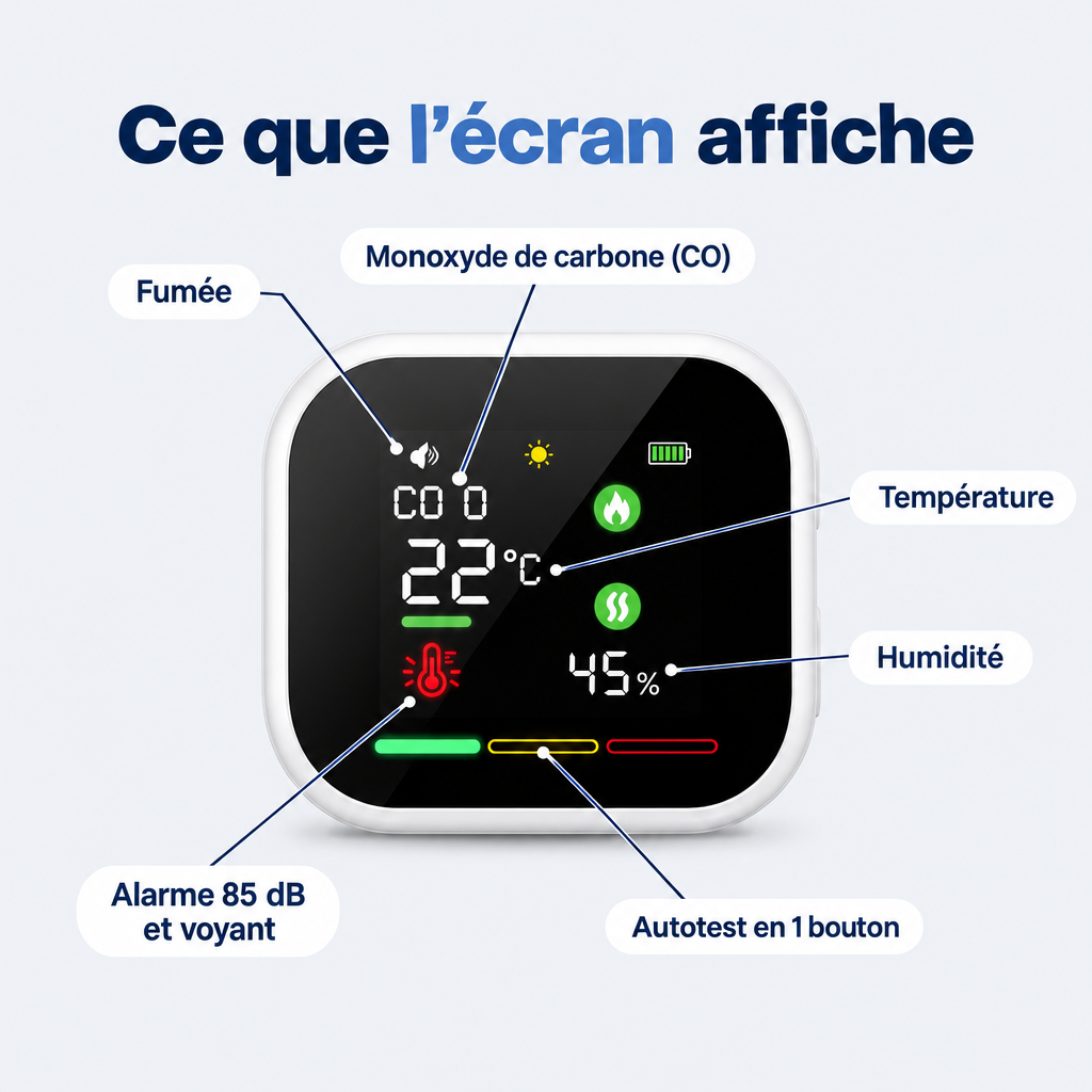 Ce que l’écran affiche