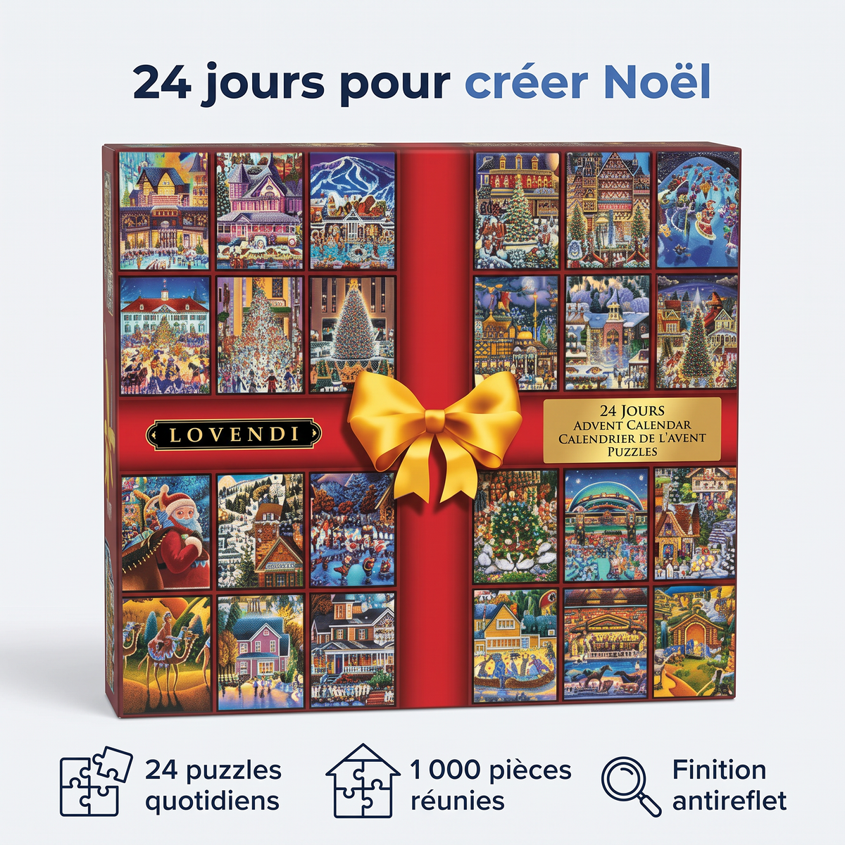 Calendrier De L’Avent Puzzle, 24 Jours — Lovendi 1