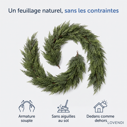 Guirlande De Cèdre Artificiel 1,86 M — Lovendi 1