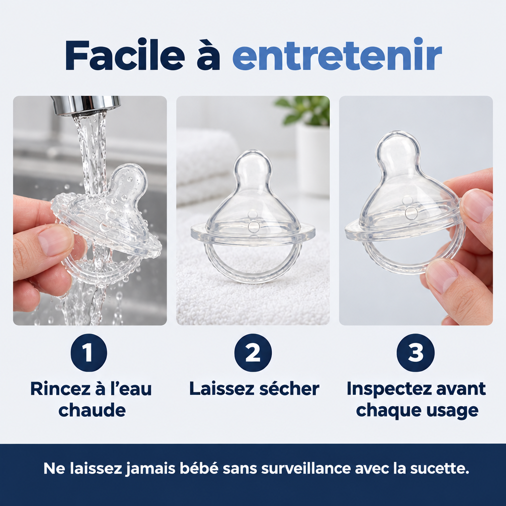 Sucette À Forme Naturelle En Silicone