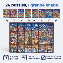 Calendrier De L’Avent Puzzle, 24 Jours