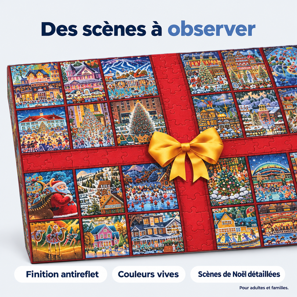 Calendrier De L’Avent Puzzle, 24 Jours
