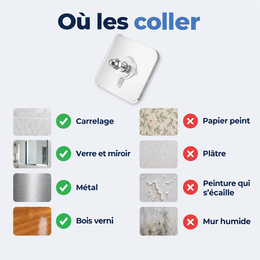 Crochets Muraux Adhésifs, 20 Pièces