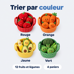 Jeu De Tri Sensoriel En Tissu, 16 Pièces