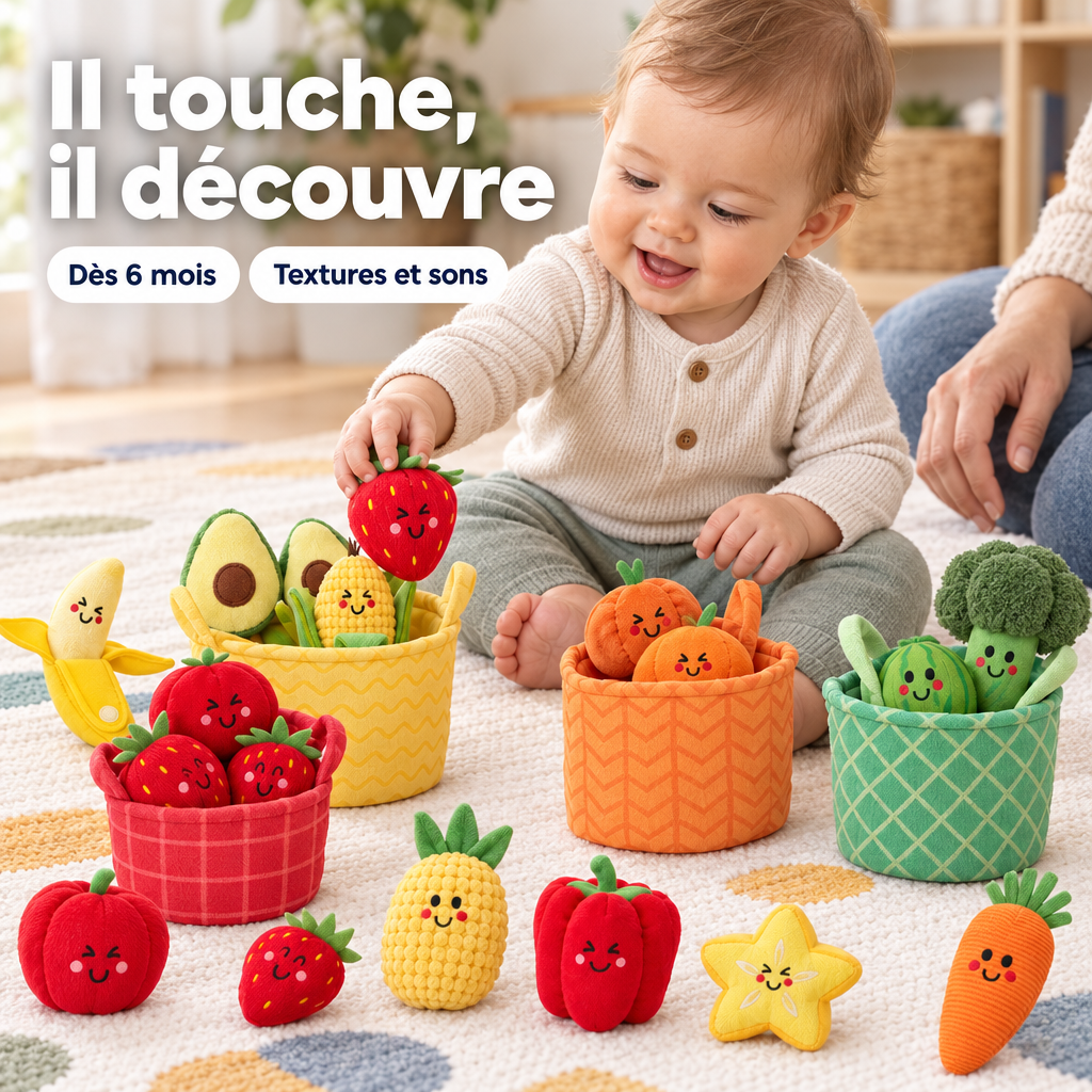 Jeu De Tri Sensoriel En Tissu, 16 Pièces