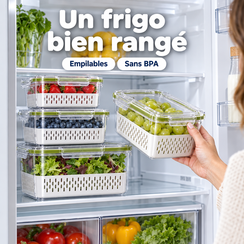 Boîtes De Conservation Avec Égouttoir, Lot De 4